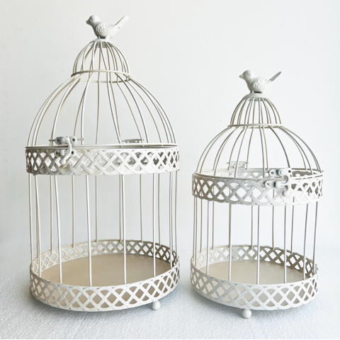 Sorento - Set Jaulas Decorativas Metálicas Blancas