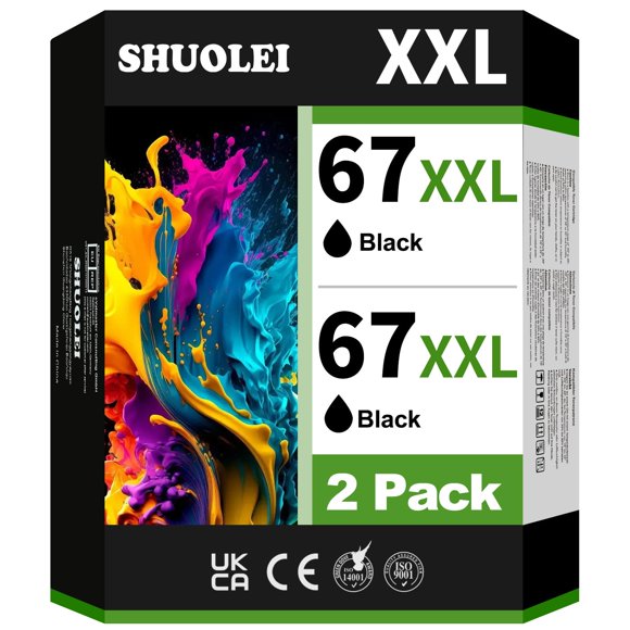 Cartucho de tinta SHUOLEI 67XXL negro - Pack de 2