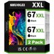 thumbnail image 1 of Cartucho de tinta SHUOLEI 67XXL negro - Pack de 2, 1 of 6