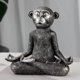 thumbnail image 5 of Figurilla Smadeer de mono plateado‑gris – 13 cm, 5 of 6