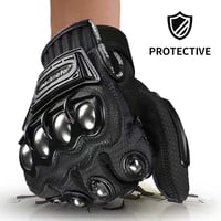 Madmotor Guantes De Seguridad Reforzados Con Características Transpirables Y Ajustables - Negro,Xxl, Motocicleta Y Deportes De Motor, 1 Par
