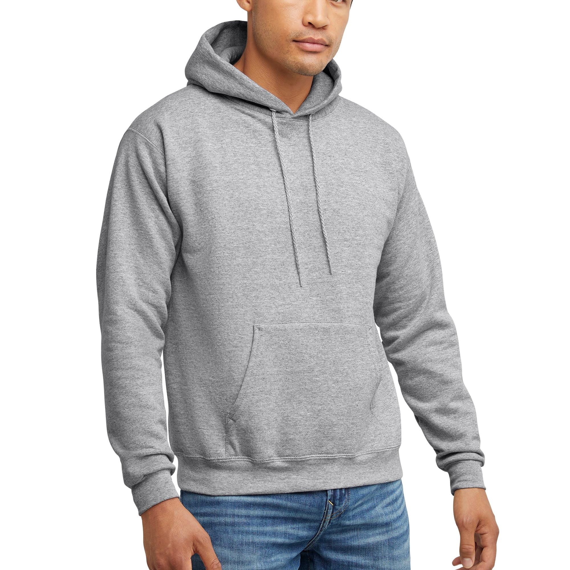 Buzo Con Capucha Hanes Pullover Ecosmart, Color Light Steel, Talle M