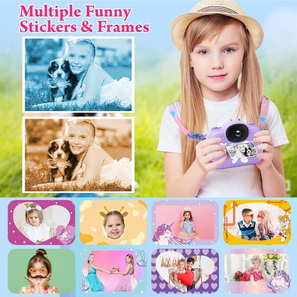 ITSHINY Cámara Infantil Digital Con Pantalla De 3.5 Pulgadas, 1080P HD Y 12MP, Incluye Tarjeta De 32GB, Pegatinas Y Funda A Prueba De Golpes