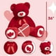 thumbnail image 2 of Peluche con forma de oso de peluche HollyHome, 90 cm, con corazón rojo, 2 of 3
