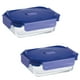 thumbnail image 1 of Pack 2 Contenedores Vidrio Hermético Rectangular 370mL Luminarc, 1 of 2