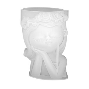 Magideal - Modelo De Jarrón De Silicona Para Niña, Modelo De Jarrón De Hormigón, Fabricación De Artesanías De Macetas De Fundición De Resina Epoxi, Para Fiestas, 7 Cm X 7 Cm X 93 Cm
