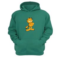 Genérico - Polerón Canguro Garfield Verde Aguamarina Talla S Unisex