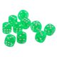 thumbnail image 3 of Paquete De 10 Dados Acrílicos D6 De Seis Caras Para Juguetes De Juego De Mesa De Fiesta D&D TRPG Verde, 3 of 3