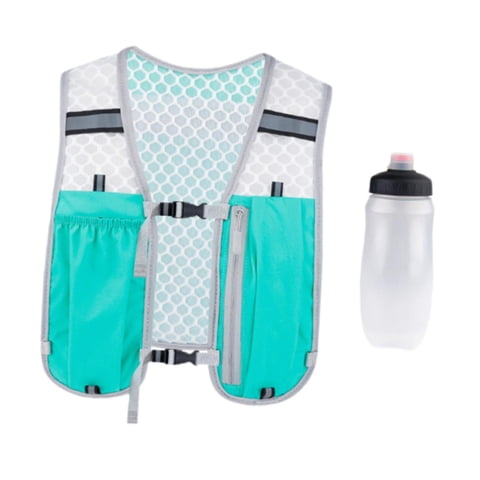 Magideal - Paquete De Agua De Chaleco De Hidratación Para Hombres Para Hombres Con Botellas De Botellas De Acondicionamiento Físico Corriendo Transpirable Peso L Azul