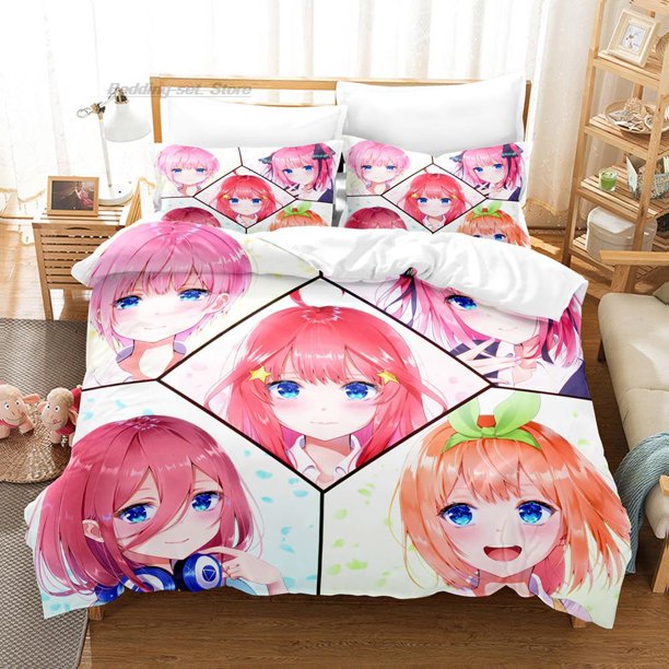 The Quintessential Quintuplets Bedding Set Bed Set Aldult Kid Bedroom Duvetcover Sets Anime