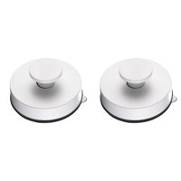 Magideal - 2 Piezas Ganchos De Ventosa A Prueba De Agua Organizadores De Aleación De Aluminio Decorativos Estables Multiusos Para Baño Hotel Despensa Baño Dormit Blanco