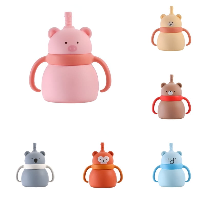 Genérico - Vaso Taza Entrenamiento Bebés Asas Dobles Pajita Lau