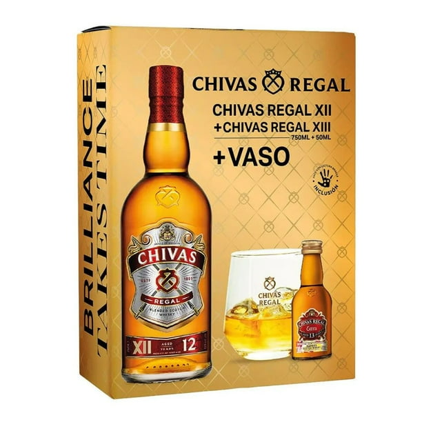 Pack Whisky Chivas Regal 750cc Whisky Chivas 13 A os 50cc Vaso pack-whisky-chivas-regal-750cc-whisky-chivas-13-a-os-50cc-vaso