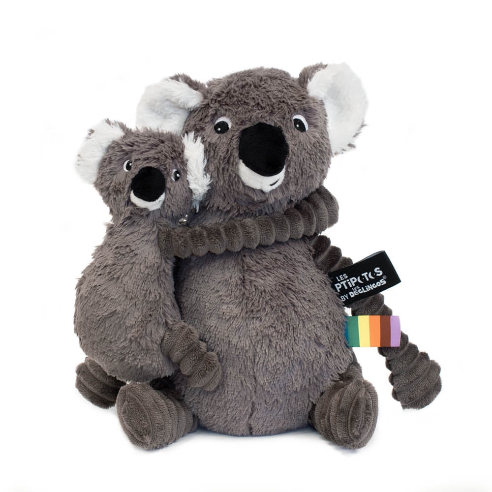 Les Ptipotos - Peluche Koala Trankilou Mamá Y Bebé - Gris