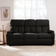 thumbnail image 1 of Sofá 3 Cuerpos Reclinable Negro Moderno Matheus VS8070SBL, 1 of 7