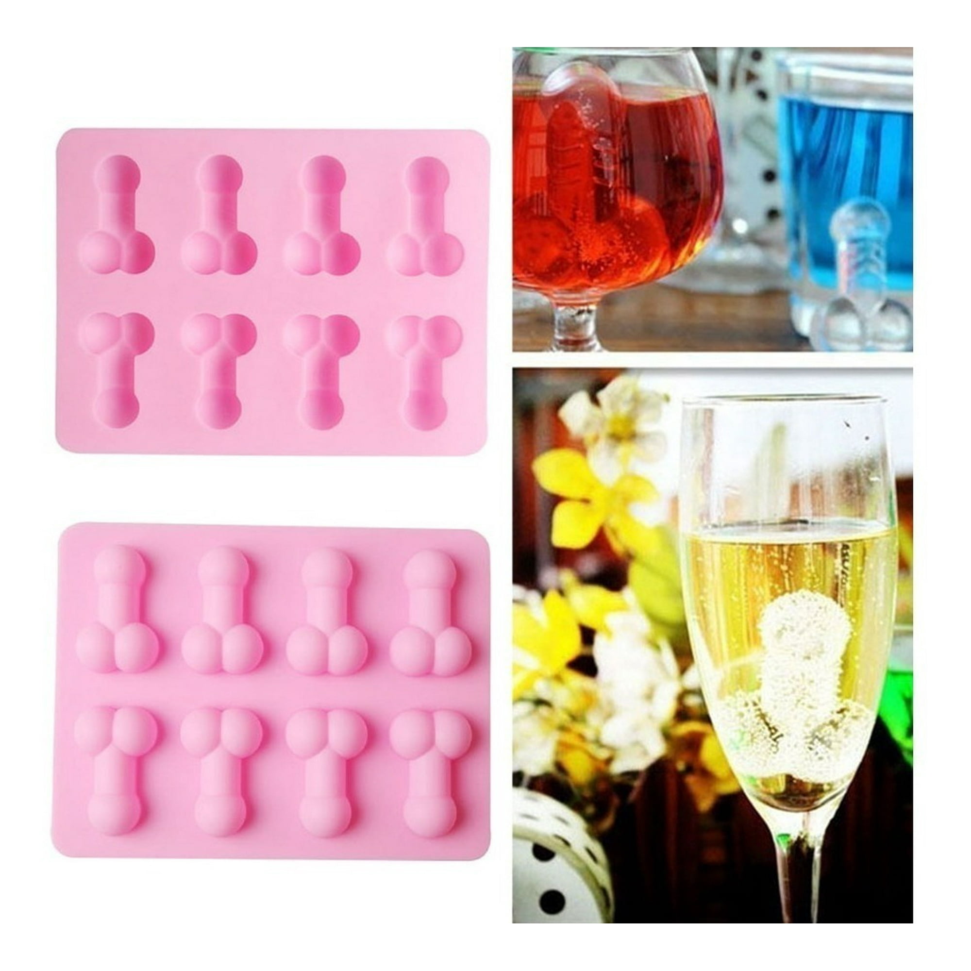 Genérico - 2 Molde De Silicona Pene Moldes Silicona Reposteria Penes