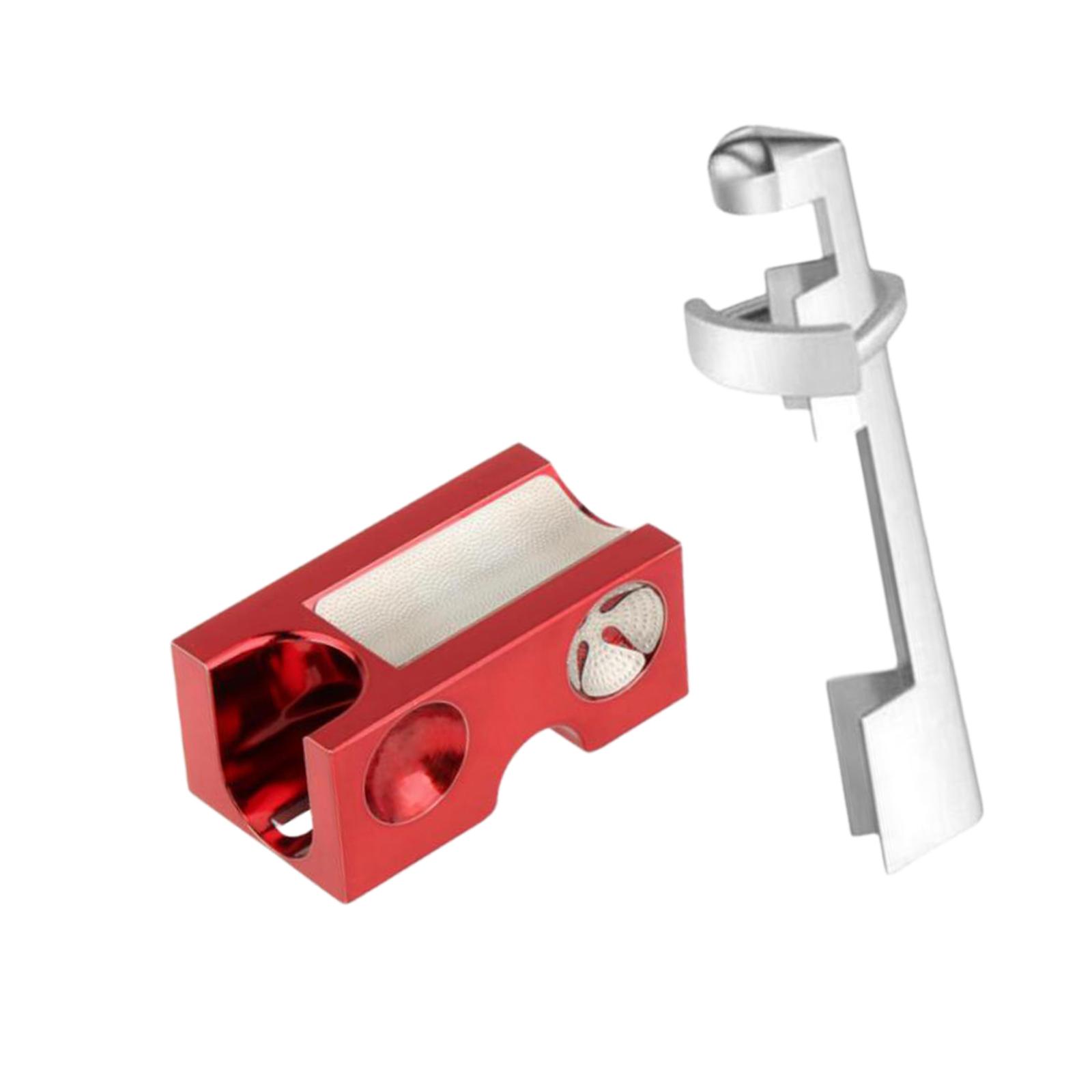 Magideal - Herramienta De Reparación De Punta Para Taco De Billar 8 En 1, Moldeador De Puntas De Billar, Detección De Curvas, Accesorios Portátiles Para Tacos De Rojo