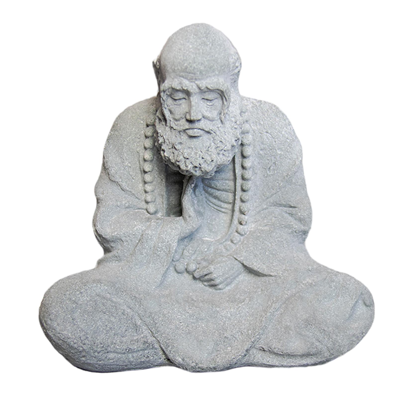 Magideal - Estatua De Buda De Estilo Chino, Figurita Sentada, Adorno De Resina, Microescultura De Paisaje Para Balcón, Dormitorio, Mesa, Decoración De Habitación