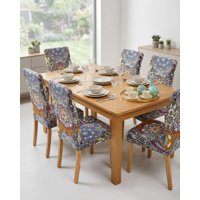 Mylhogar - Pack De 6 Fundas Elasticas Para Sillas Con Diseño Moderno