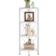 thumbnail image 1 of Estante de esquina CHOEZON TCJ14WB vertical de 4 niveles, blanco, 1 of 7
