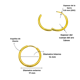 thumbnail image 2 of Argollas lisas Aura 14mm chapadas en oro 18k titanio ASTM F136, 2 of 3