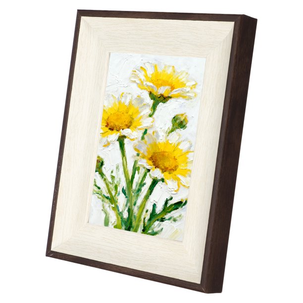 Uxcell Marco de Fotos Rectangular Clásico Blanco, Marco de Fotos de Resina de 6.9x5.4 Pulgadas para Exhibición en Mesa de Fotos Certificados Decoración de Oficina en Casa
