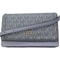 Cartera Michael Kors Crossbody Para Teléfono Pequeño Con Encanto Jet Set Para Mujer (Azul Pálido)