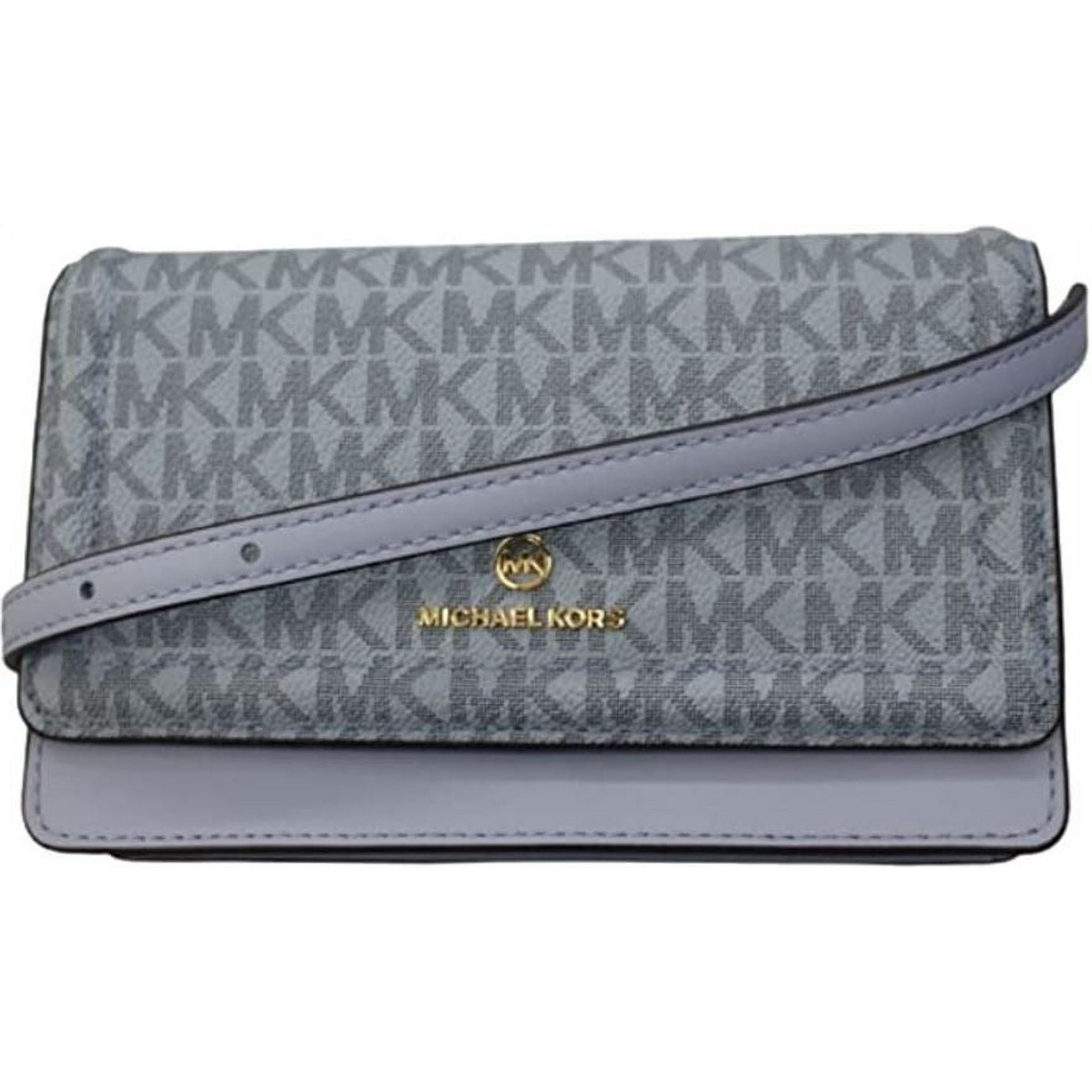 Cartera Michael Kors Crossbody Para Teléfono Pequeño Con Encanto Jet Set Para Mujer (azul Pálido)