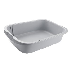 Ioensy - Bandeja De Arena Para Mascotas Caja De Arena Para Gatos Con Parte Superior Abierta Lados Altos Para Gatos De Interior Hamsters Gris 52X35X12Cm