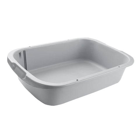 Ioensy - Bandeja De Arena Para Mascotas Caja De Arena Para Gatos Con Parte Superior Abierta Lados Altos Para Gatos De Interior Hamsters Gris 52X35X12Cm