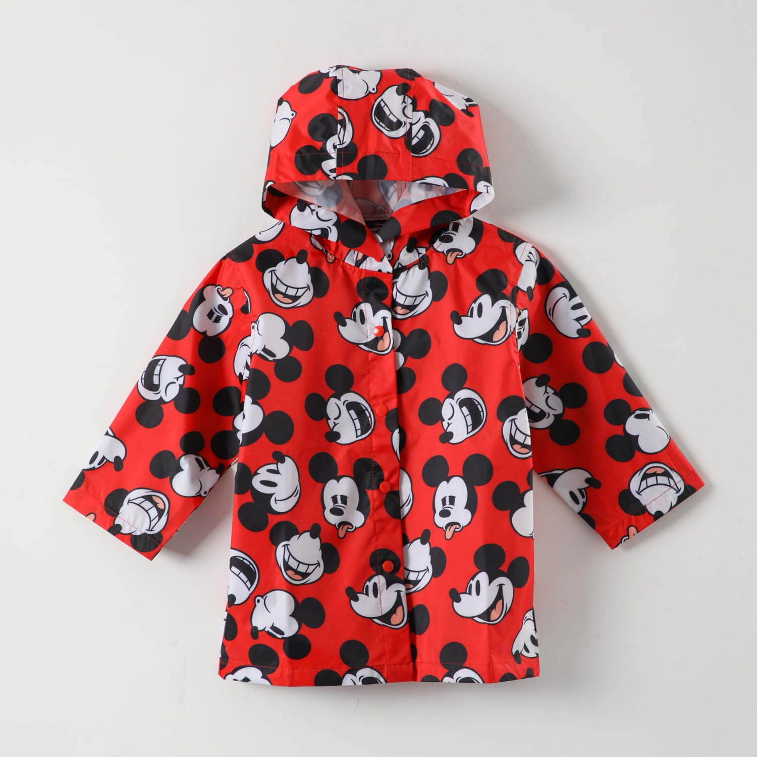 Chaqueta Impermeable Disney Mickey Mouse Con Capucha - Niños 3-8 Años