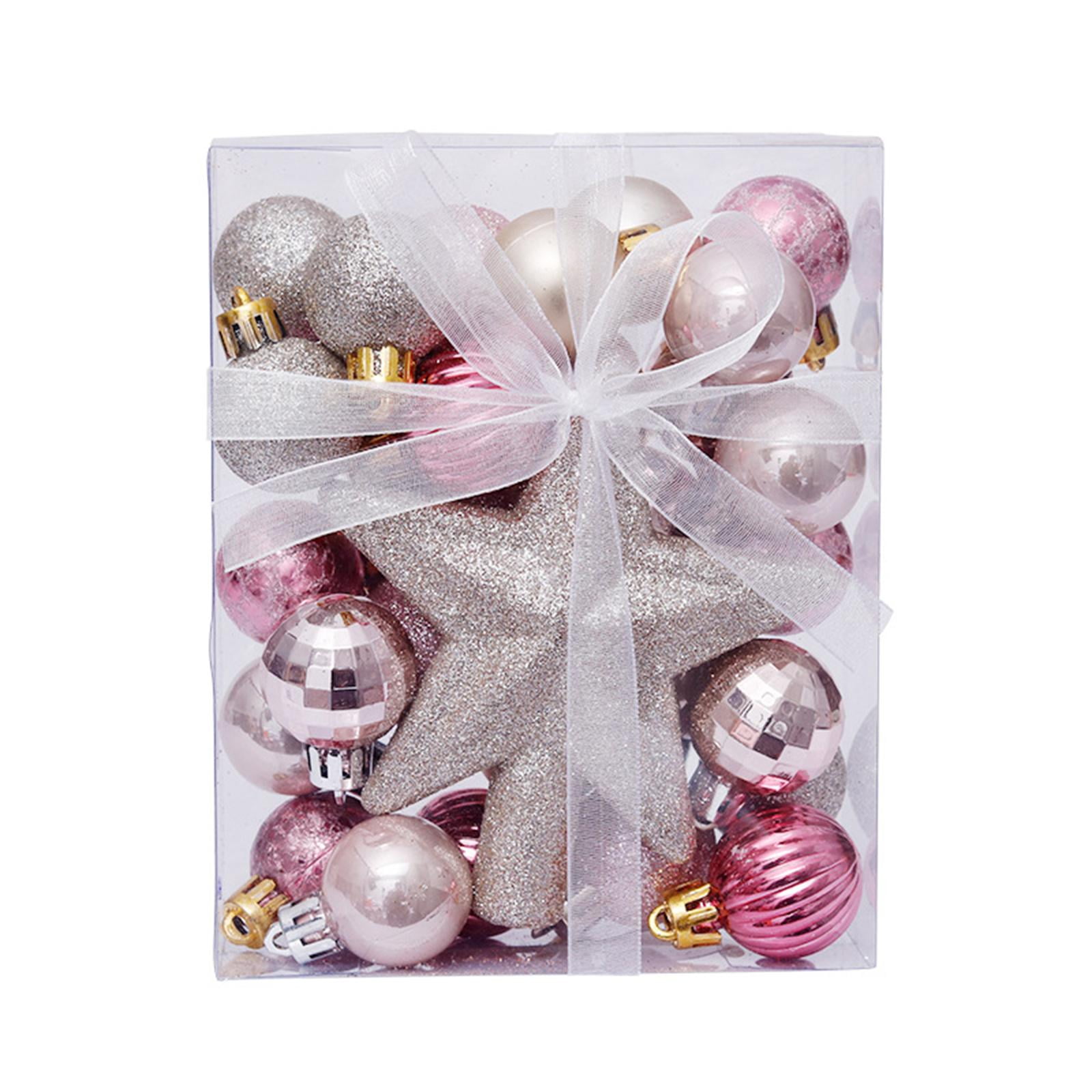 Bothyi - Adornos De Bolas De Navidad Estrella Decorativa En La Parte Superior Del Árbol Para Vacaciones De Navidad Champán Oro Rosa