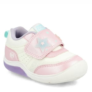 Zapatilla Niña Bubblegummers Luces Tokio Blanco-Rosado