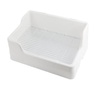 Ioensy - Caja De Arena Para Conejos, Baño Para Mascotas, Gato, Conejos, Conejito, Pequeño Animal, Orinal, Entrenador, Blanco