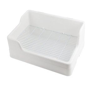 Ioensy - Caja De Arena Para Conejos, Baño Para Mascotas, Gato, Conejos, Conejito, Pequeño Animal, Orinal, Entrenador, Blanco