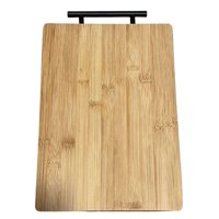 Oem - Tabla Para Picar De Bambú Madera Rectangular Con Asa Mediana