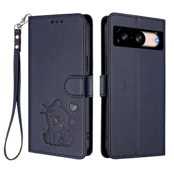 Funda Volteable tipo Billetera con Correa para Google Pixel 8, Azul