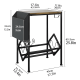 thumbnail image 3 of Carro Mesa De Soporte Tocadiscos Y Almacenamiento Con Ruedas, 3 of 3