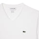thumbnail image 4 of Camiseta Lacoste de Algodón Pima con Cuello en V Blanca Talle XS, 4 of 4