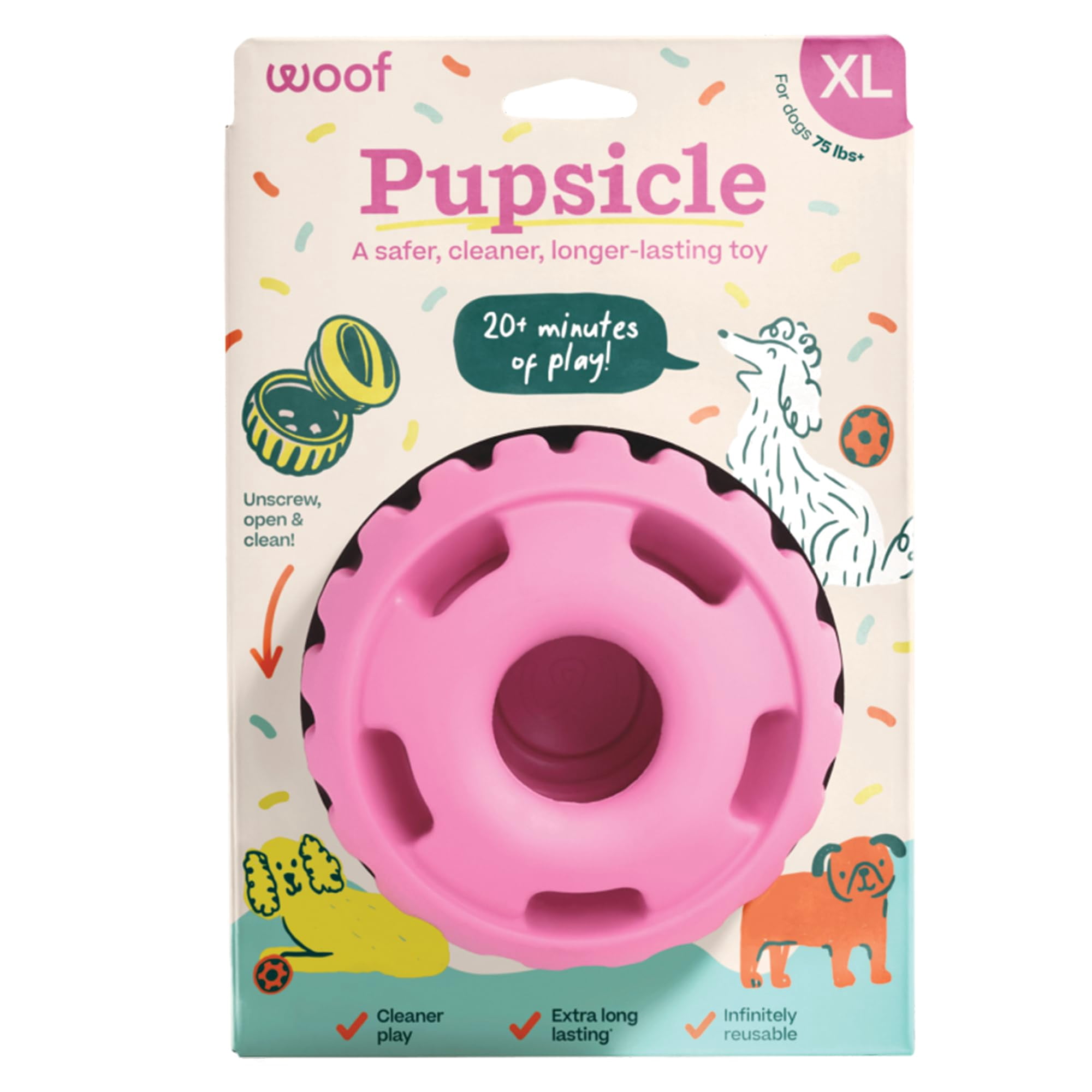 Juguete Interactivo Para Perros Woof Party Pupsicle Para Perros Boredom Xl