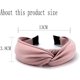 thumbnail image 2 of Accesorios para el cabello para mujer: banda para el cabello de tela lisa con nudo cruzado y ala ancha. Diademas comunes para mujer (paquete de 3, gris, rosa y negro)., 2 of 6