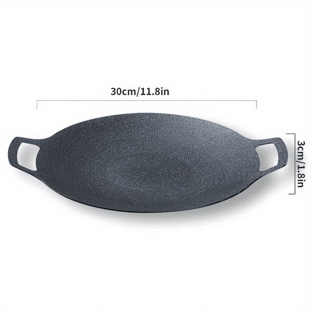Get Perfectly Cooked Meals Anywhere with Our 1pc Non-Stick Aluminum Alloy Barbecue and Baking Pan - 34cm/13.3in and 30cm/11.8in!