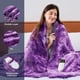 thumbnail image 2 of Manta eléctrica con calefacción, piel sintética de roble, color verde, sherpa, color morado, 2 of 7