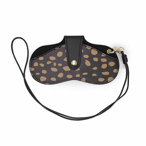 Funda Estuche Para Lentes Animal Print Con Strap Colgante Unisex Moda Amarillo Talla Única