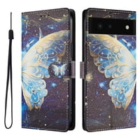 Foxdock Funda Tipo Cartera Para Google Pixel 6 Con Soporte Y Correa – Diseño De Patrones Lindos