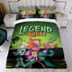 thumbnail image 4 of La Búsqueda de la Leyenda Conjunto de sábanas temático, trío de piezas, cómodo y amigable con la piel, diseño único, regalo de decoración para el hogar para familiares, amigos y fans, 90 cm * 190 cm, 4 of 6