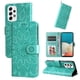 thumbnail image 2 of Funda tipo cartera FOXDOCK para Samsung Galaxy A53 5G , diseño girasol en relieve, cuero PU, cierre magnético, soporte y tarjetero, 2 of 5
