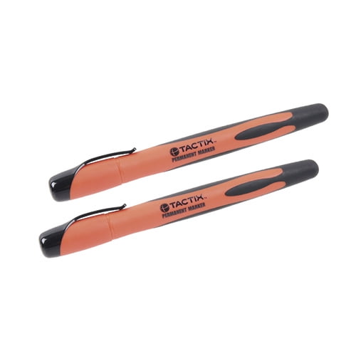Tactix - Set De 2 Marcadores Lapiz Permanentes Color Negro