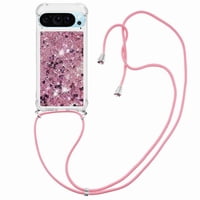 Funda Foxdock Para Google Pixel 9 Con Cuerda Ajustable, Brillo Líquido, Protección Antigolpes Y Lente – Ideal Para Regalo