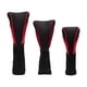 thumbnail image 3 of Fundas Para Cabezas De Golf, Duraderas Y Transpirables, De Madera, Color Negro Y Rojo, 3 Uds., 3 of 4